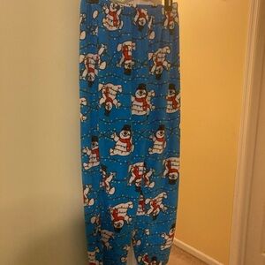 FROSTY THE SNOWMAN Women's (Size L) Pull On Elastic Waist Sleep Pants Polyester